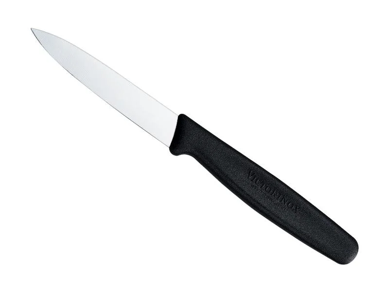 couteau victorinox office, manche droit polypropylène noir, lame inox 8 cm