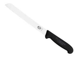 Couteau à jambon Victorinox noir avec lame inox dentée 30 cm