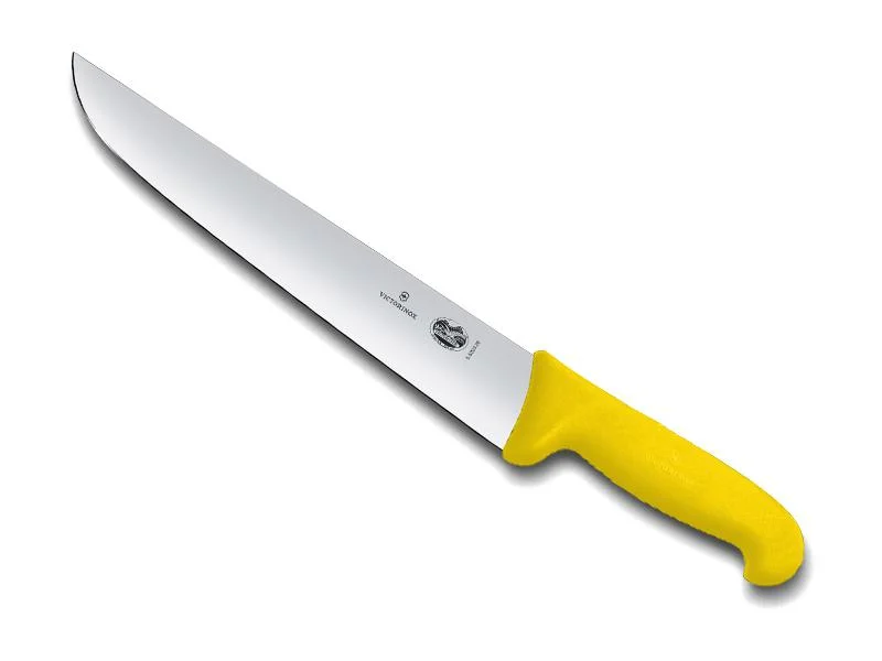 Couteau Victorinox Boucher Trancher - couteau victorinox boucher, fibrox, Jaune, inox 26 cm