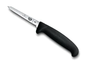 Couteau à volaille Victorinox noir avec lame inox lancette