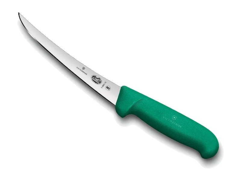 5_6604_15 couteau victorinox désosse, manche fibrox, couleur vert, lame inox