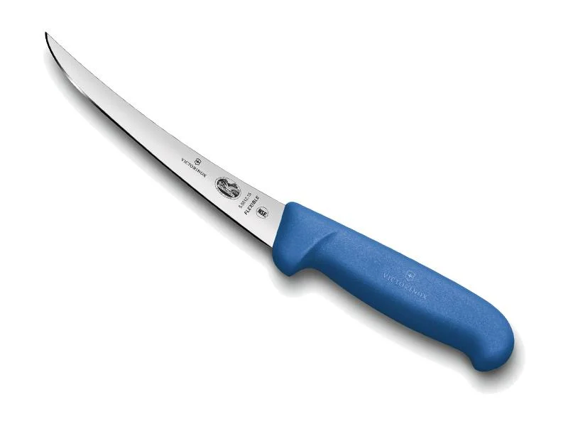 couteau victorinox désosser, manche fibrox, couleur bleu, lame inox