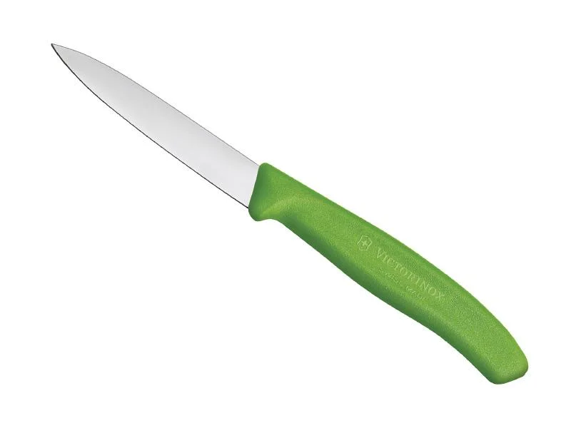 couteau victorinox office, manche polypropylène vert, lame inox 8 cm