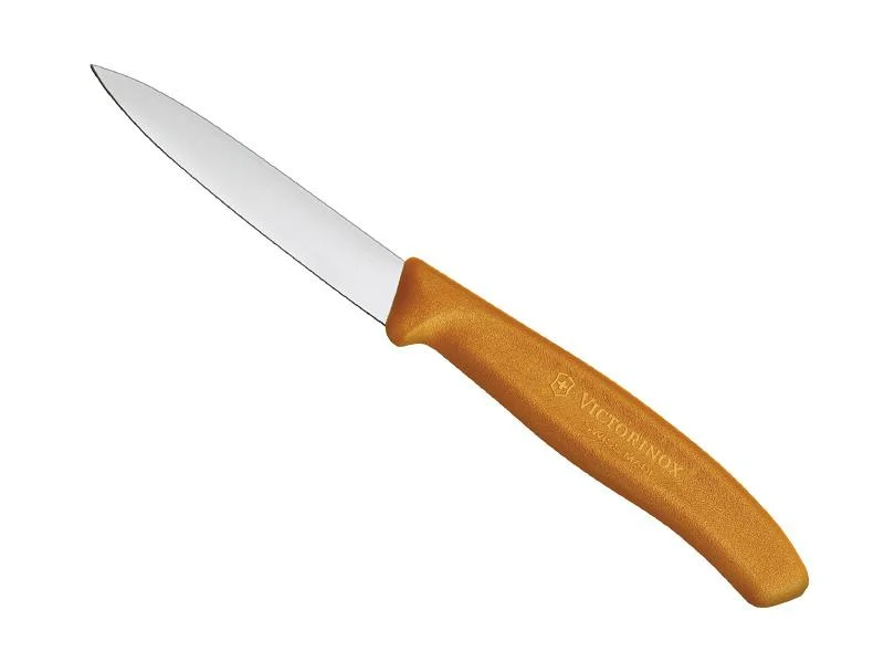 couteau victorinox office, manche polypropylène orange, lame inox 8 cm