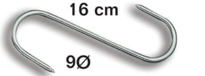 crochet inox pour boucher