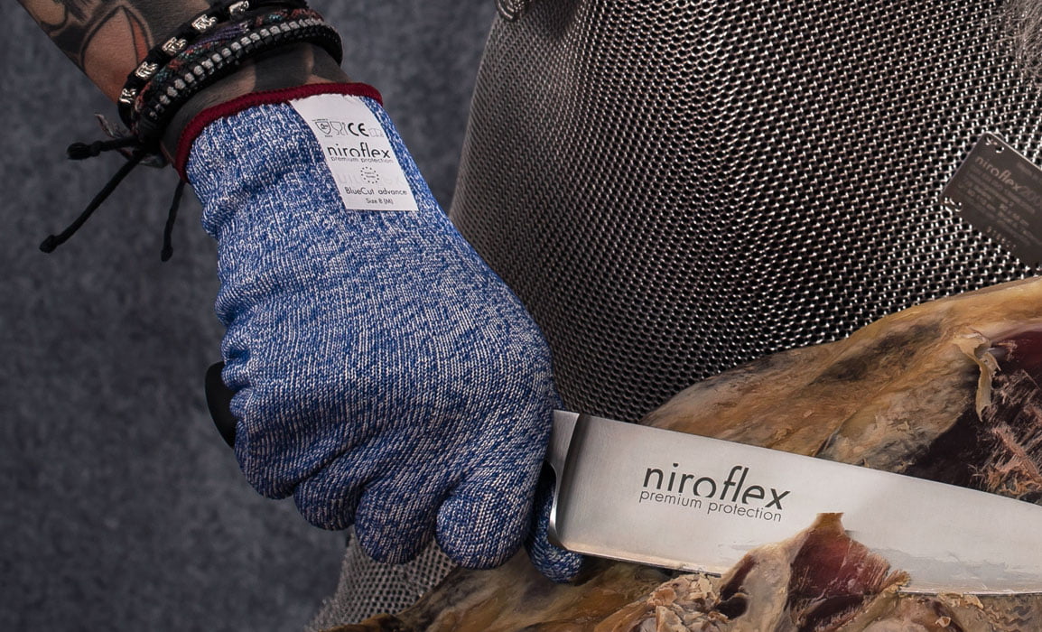 Gant de Protection en Cotte de Maille avec Manchette 19cm Euroflex