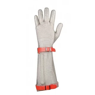 EASYFIT MANCHETTES Gants de Protection - Gants cotte de maille inox avec manchette Niroflex Easyfit MANCHETTE longueur 19 cm, Bleu, L-T9
